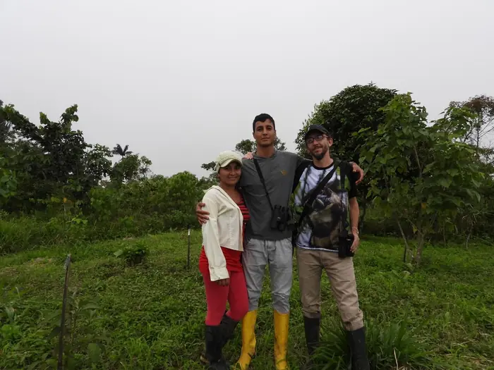 Field team: Gloria Loor, Gregory Paladines and Juan Freile